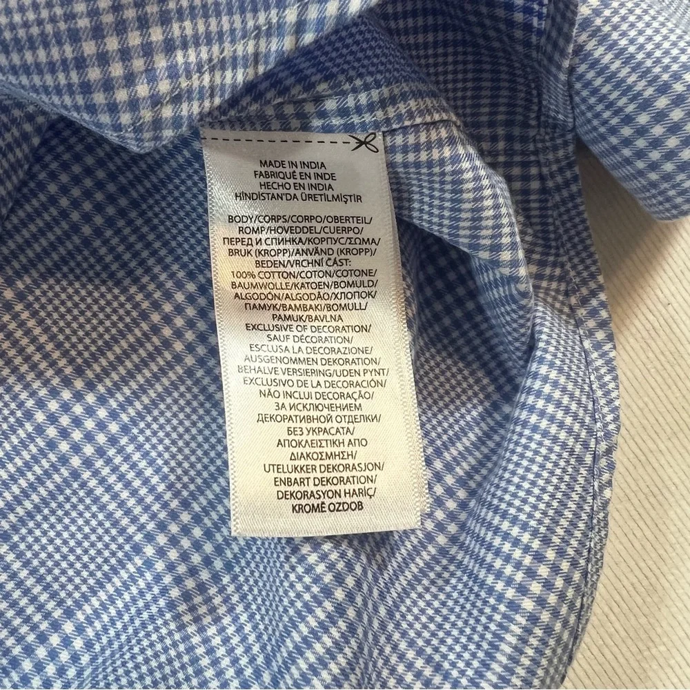 Polo Ralph Lauren Classic Fit Blue Plaid Shirt XL Pony Logo 100% Cotton